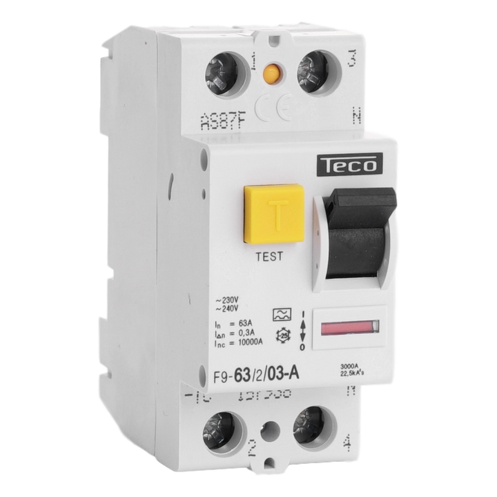 [TECOFGF963203A] Interrupteur différentiel Teco 2P 63A 300mA Type A