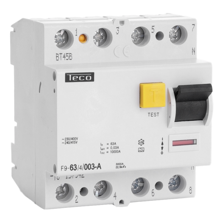 [TECOFGF9634003A] Interrupteur différentiel Teco 4P 63A 30mA Type A
