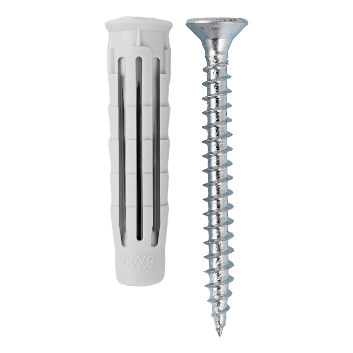 Cheville PA 6 T6/VA 8mm x 40mm (1 carton=800pcs) - 50 pièces