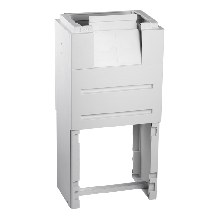 Socle DIN 00 avec trappe pour passage de câbles