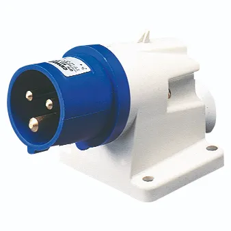 [GW60415] Gewiss Socle mâle 32A 230V 6H connexion rapide bleu saillie 90° fixe