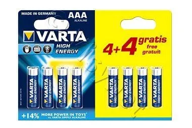 [VARTA-4903121448] VARTA BLISTER de 8 piles LR03 alcaline (4 +4 gratis )