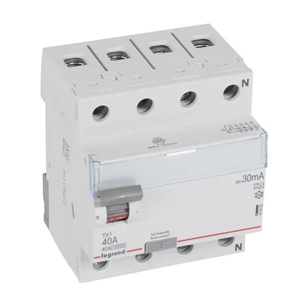 Inter diff TX³ 4P 30mA 40A Type A - 4 modules
