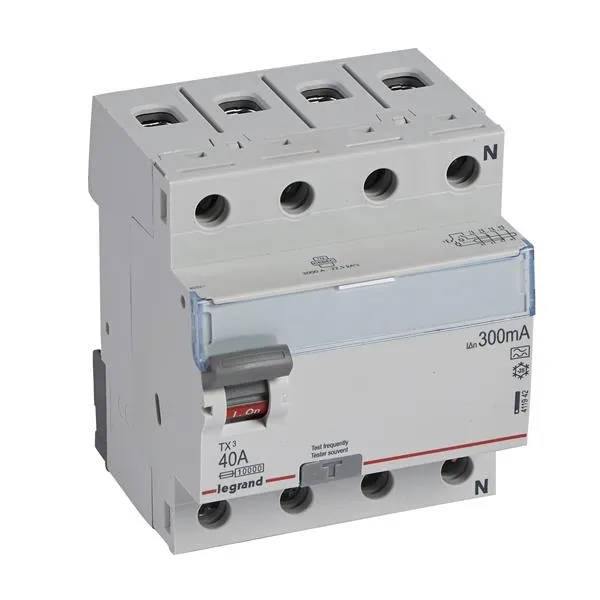 Inter diff TX³ 4P 300mA 40A Type A - 4 modules