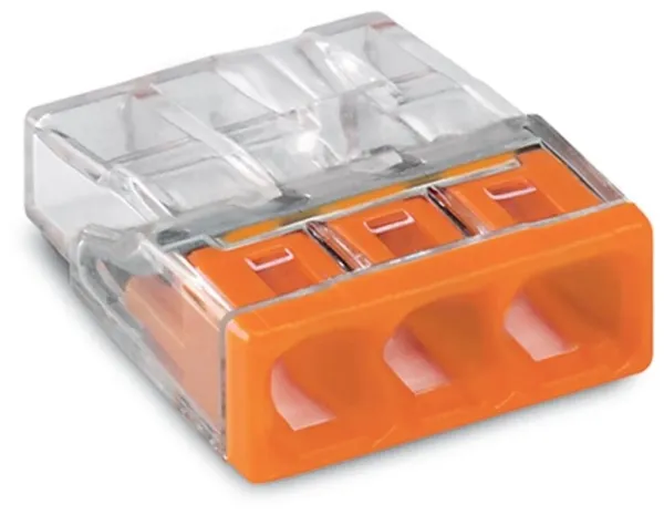 Bornes pour boîtes de dérivation COM Borne pour 3 conducteurs transparent, max. 2,5 mm²