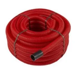 [GEBNRL125/25] Tube de protection avec tire fil Rouge diamètre 125mm rouleau de 25m